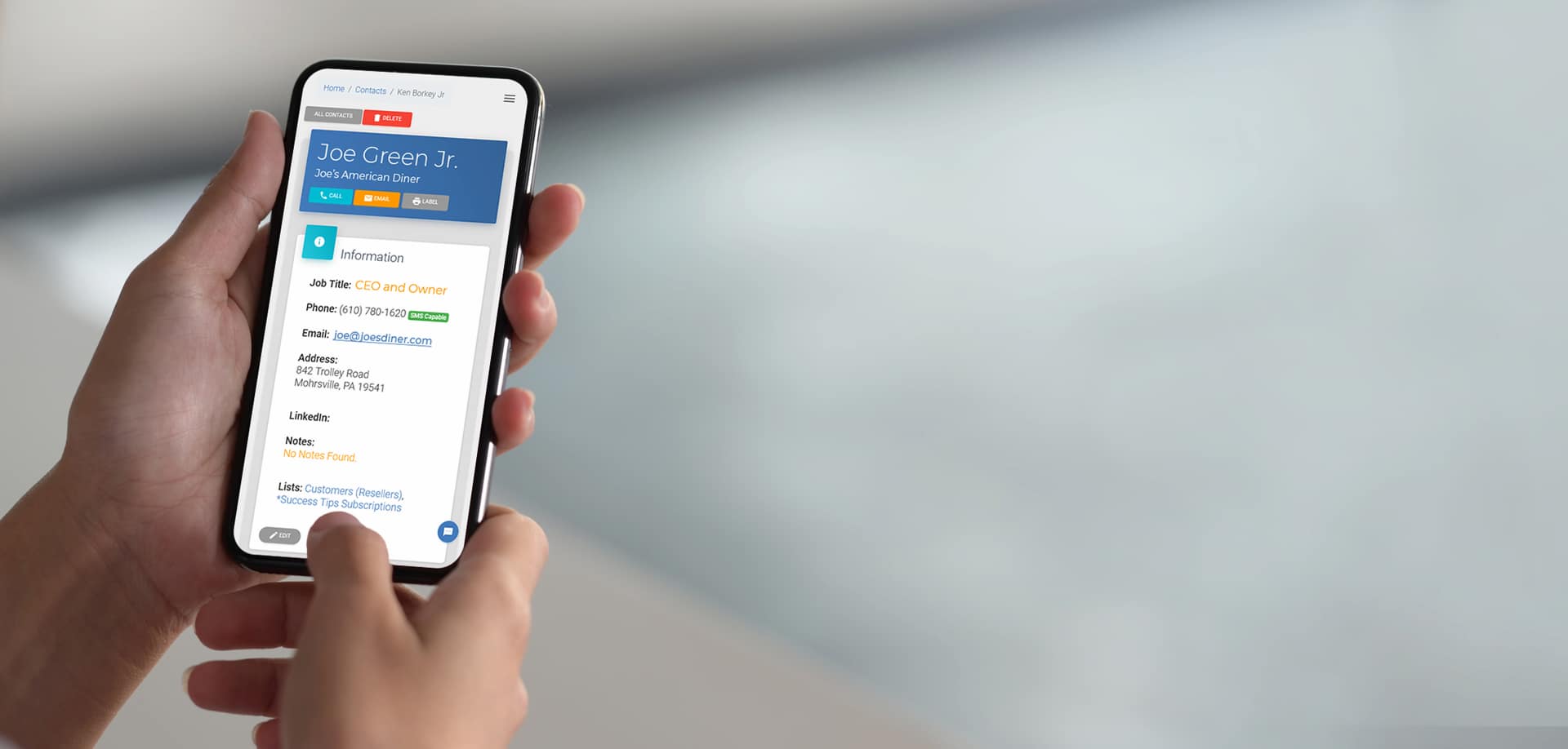 client using EZ-ContactManager